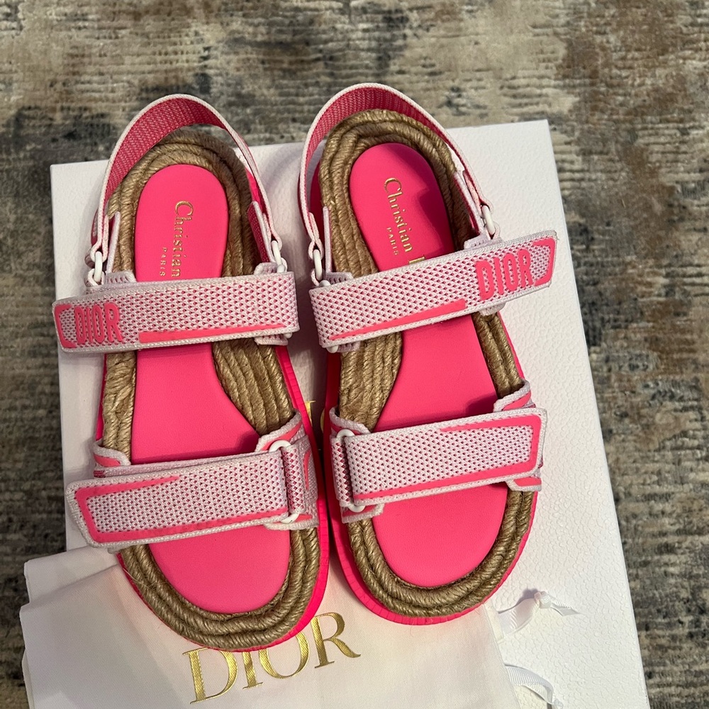 Dior sandals. Perfect fuschia color for summer.